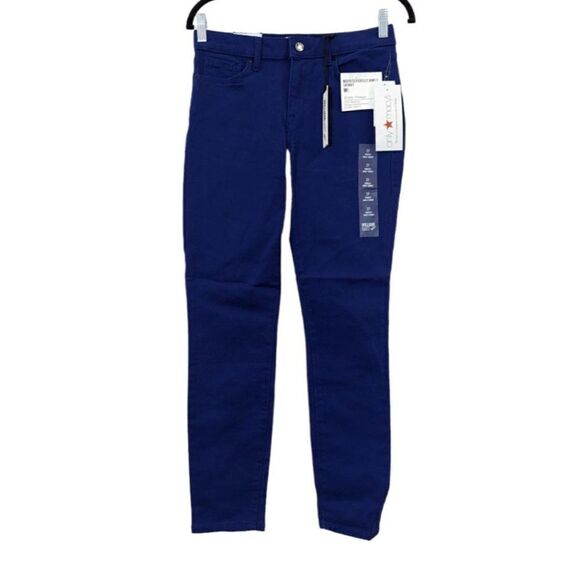 William Rast Womens Size 27 Cobalt Blue Mid Rise Perfect Ankle Skinny Jeans - Picture 1 of 11